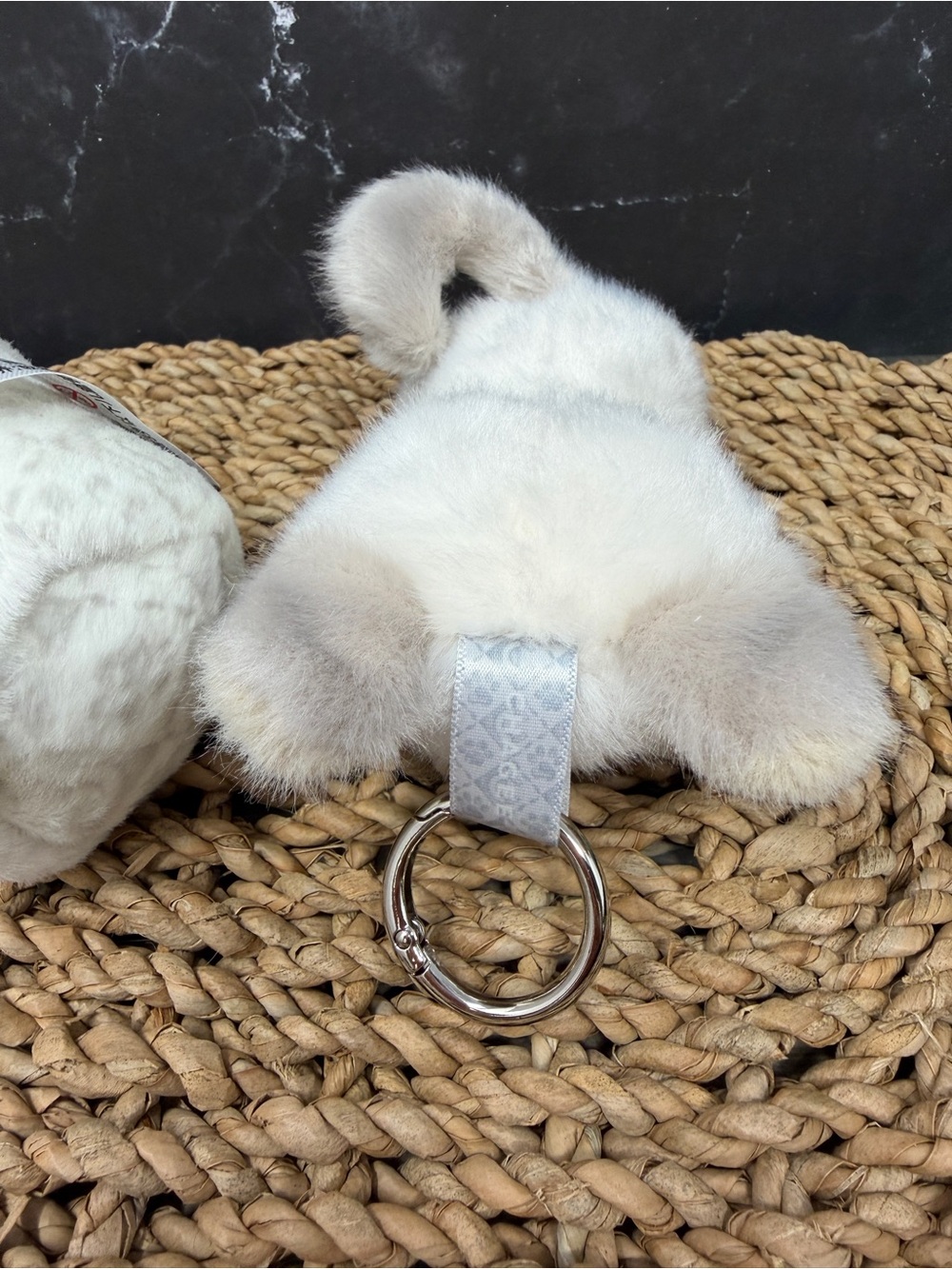 Chagee Opened Blind box. Plush Siamese Cat-in-Cup Keychain - Cream & Light Gray - Picture 5 of 9